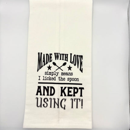 LICKED SPOON FLOUR SACK DISHTOWEL