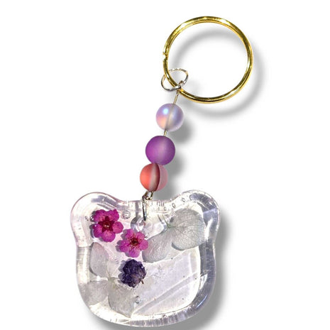 Resin Flower Keychain