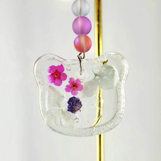 Resin Flower Keychain