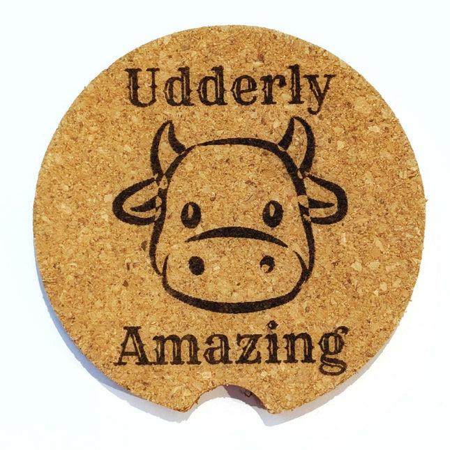 Cork Car Coaster CCC - Udderly Amazing