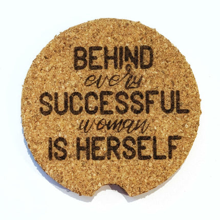 Cork Car Coaster CCC - Successful Woman