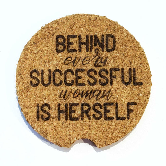 Cork Car Coaster CCC - Successful Woman