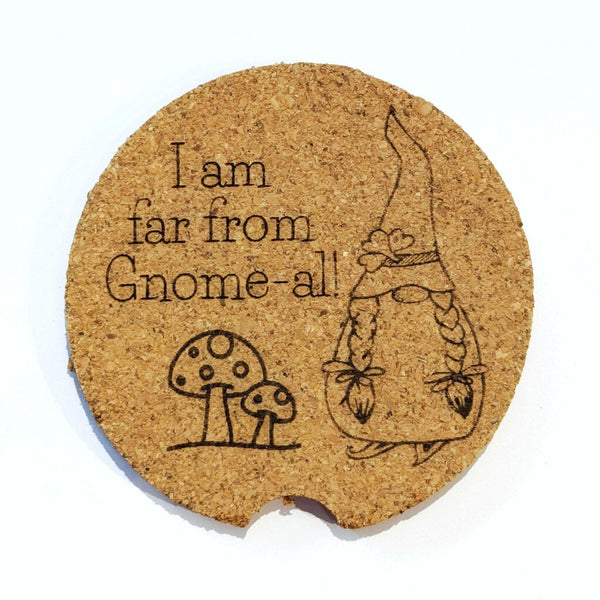 Cork Car Coaster CCC - Far From Gnome-al