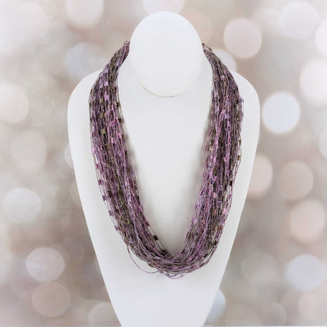 CLOSE OUT SALE Necklace - Purple & Gold