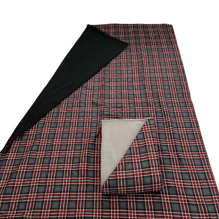 BLANKET - Dk Gray/Red w Black