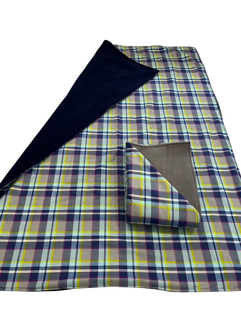 BLANKET - Lt Blue/Yellow Plaid w/ Blue