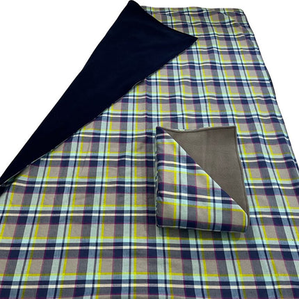 BLANKET - Lt Blue/Yellow Plaid w/ Blue