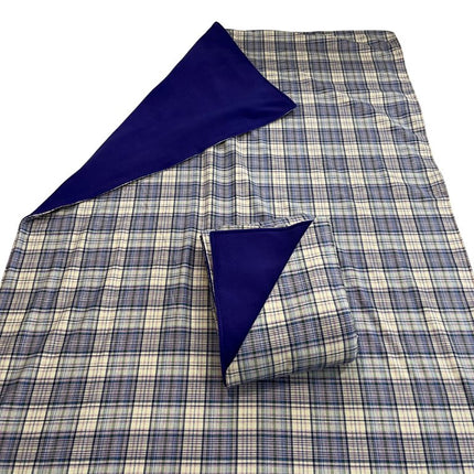 BLANKET - Purple/Cream Plaid w/ Purple