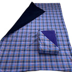 Purple/Blue Plaid w/ Blue