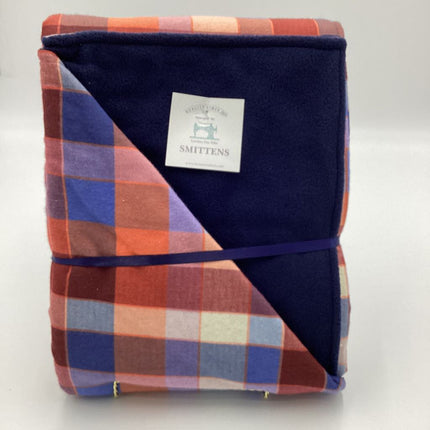 BLANKET - Multi Color Block w/ Blue