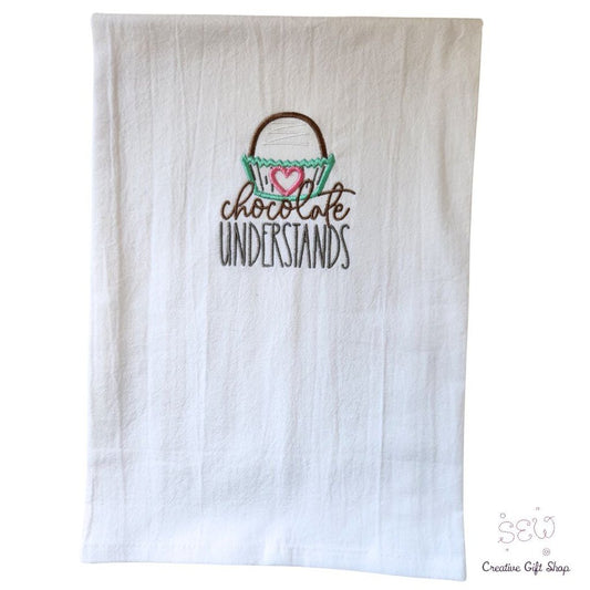 Chocolate understands Embroidered towel