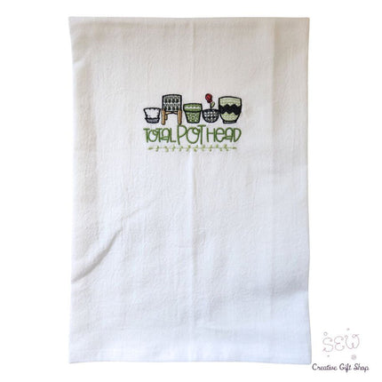 Total Pothead Embroidered towel