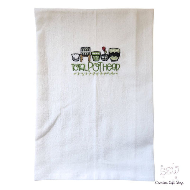 Total Pothead Embroidered towel