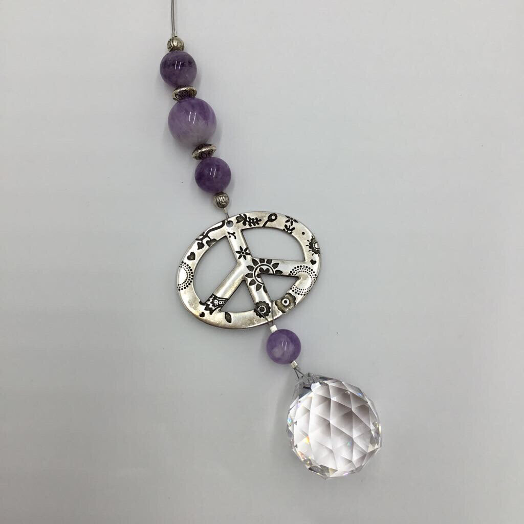 Peace AMETHYST Suncatcher