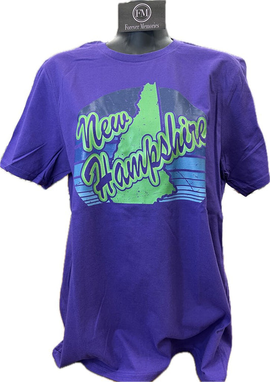 NH Youth Purple Shirt with Green NH Navy Sun