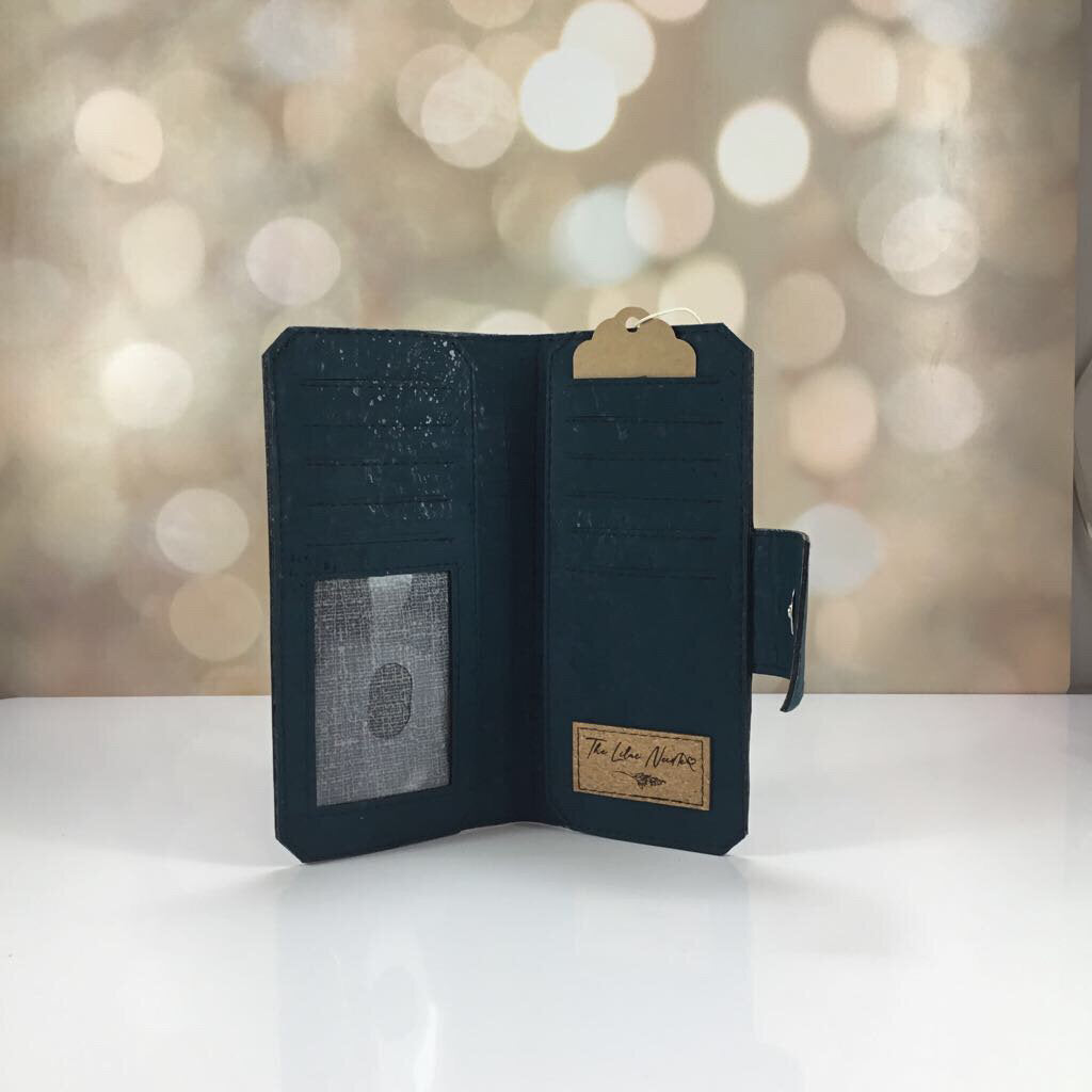 Cork Tall Wallet - Teal