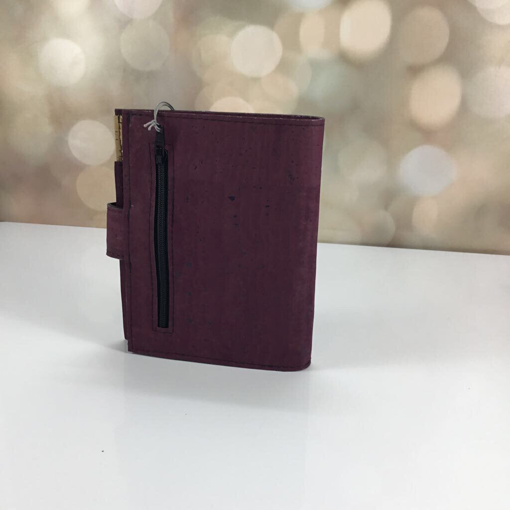 Cork Passport Wallet - Purple/Gold Nat