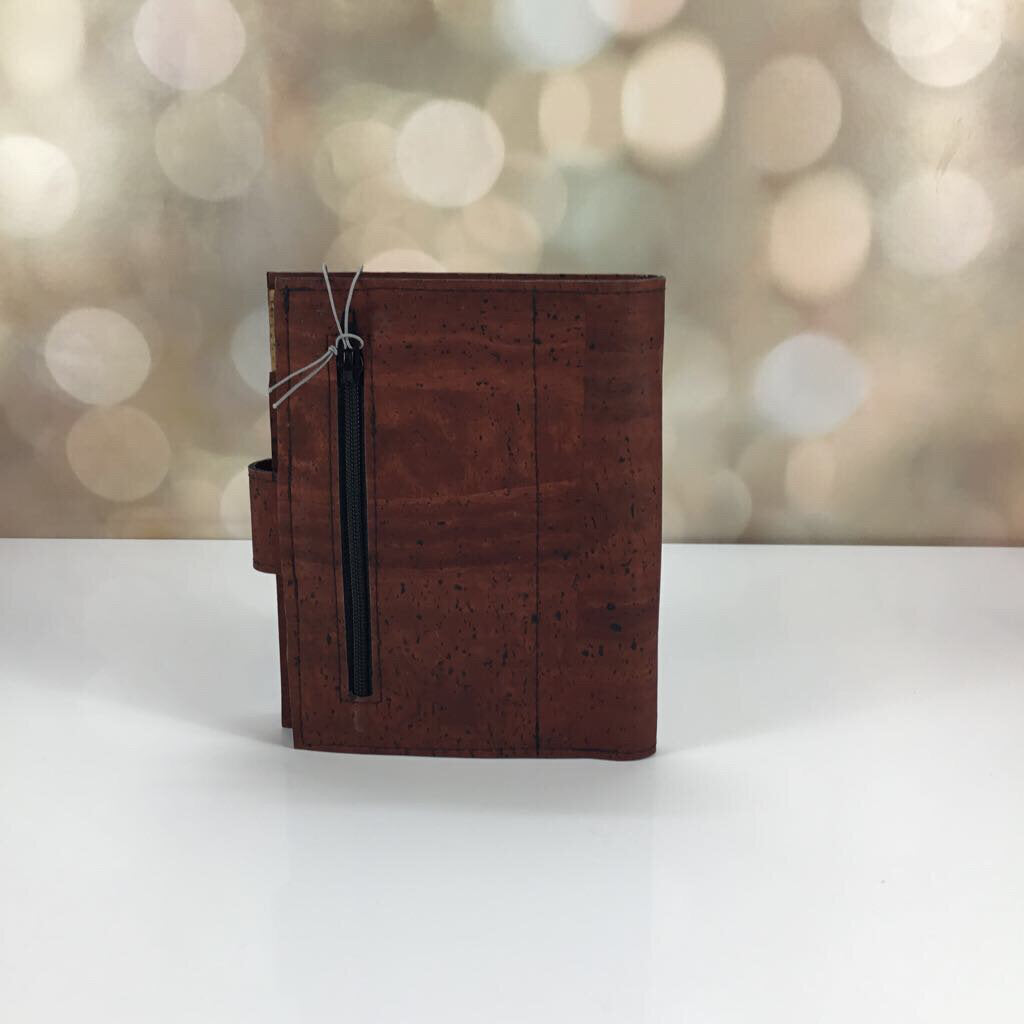 Cork Passport Wallet - Brick/Natural