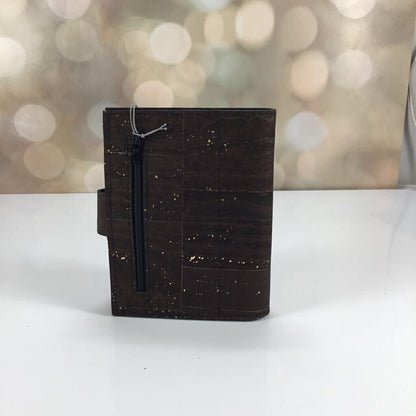 Cork Passport Wallet - Brown with gold flakes