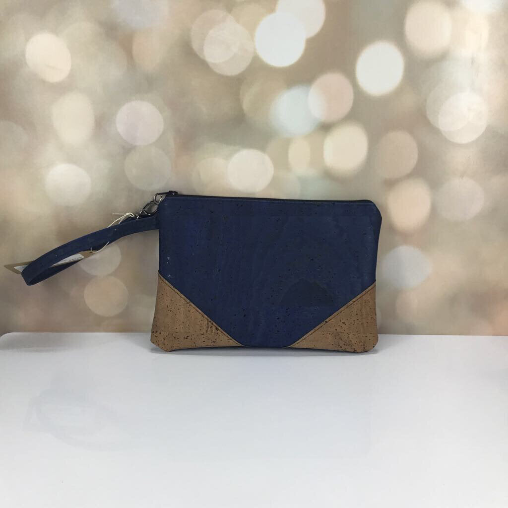 Wristlet Clutch - Jean Blue / Almond