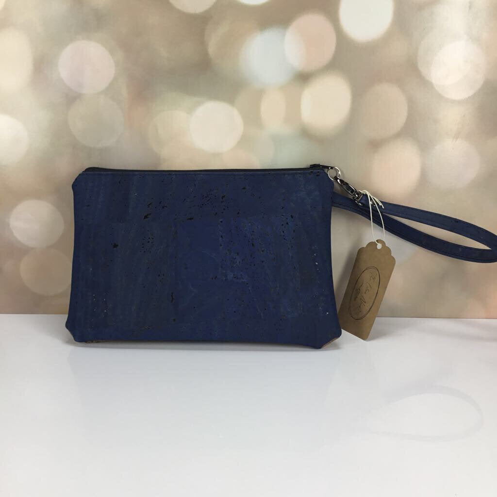 Wristlet Clutch - Jean Blue / Almond