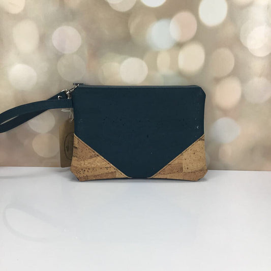 Wristlet Clutch - Teal with Scorched accent