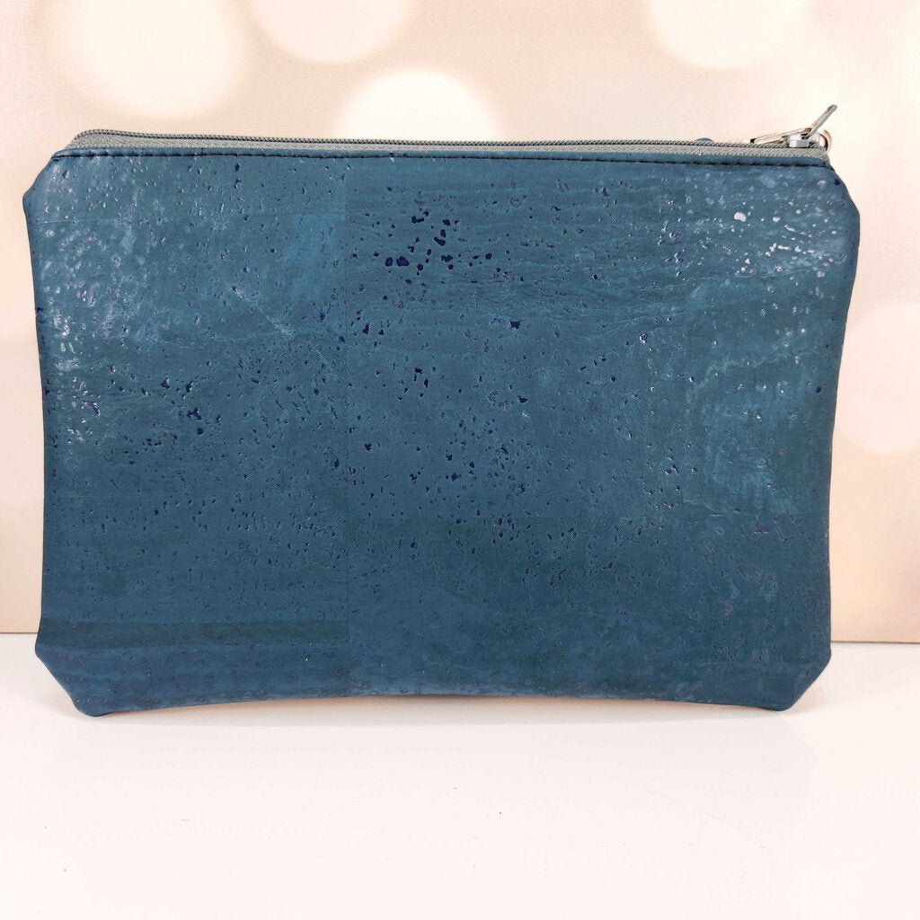 Wristlet Clutch - Teal with Scorched accent