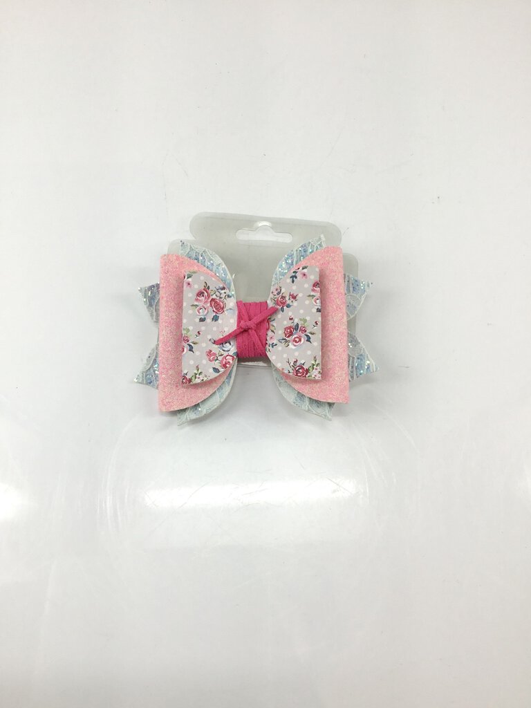 Bow- Floral Pink