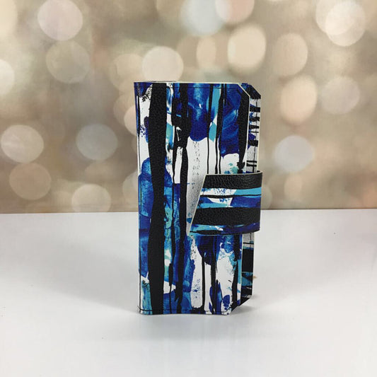 Tall Wallet - Blue Stripes