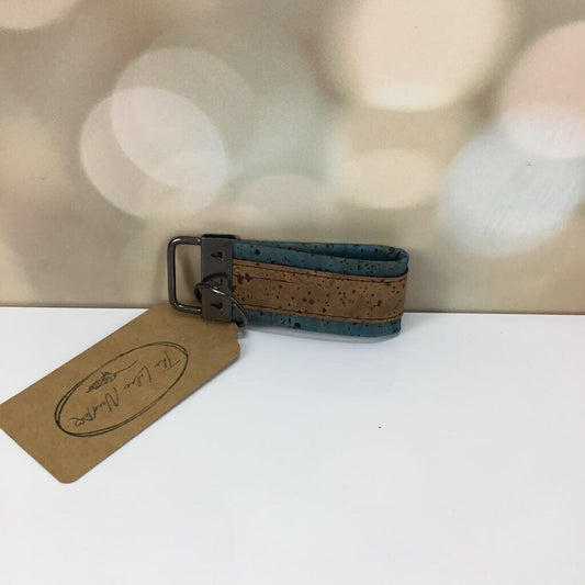 Pocket Key Fob - light blue with almond