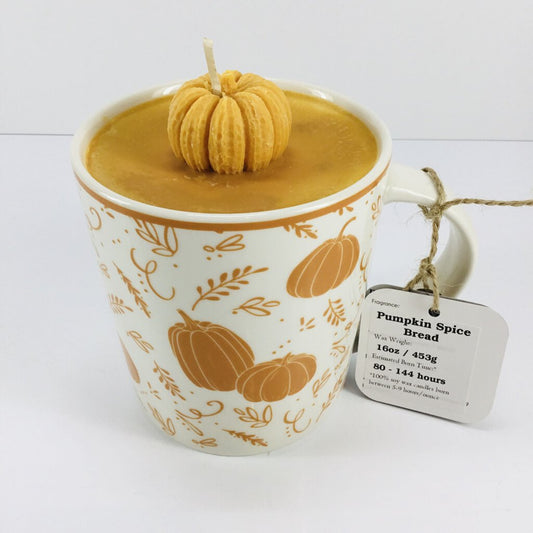 Pumpkin Spice Bread - Mug Candle - 100% Soy Wax