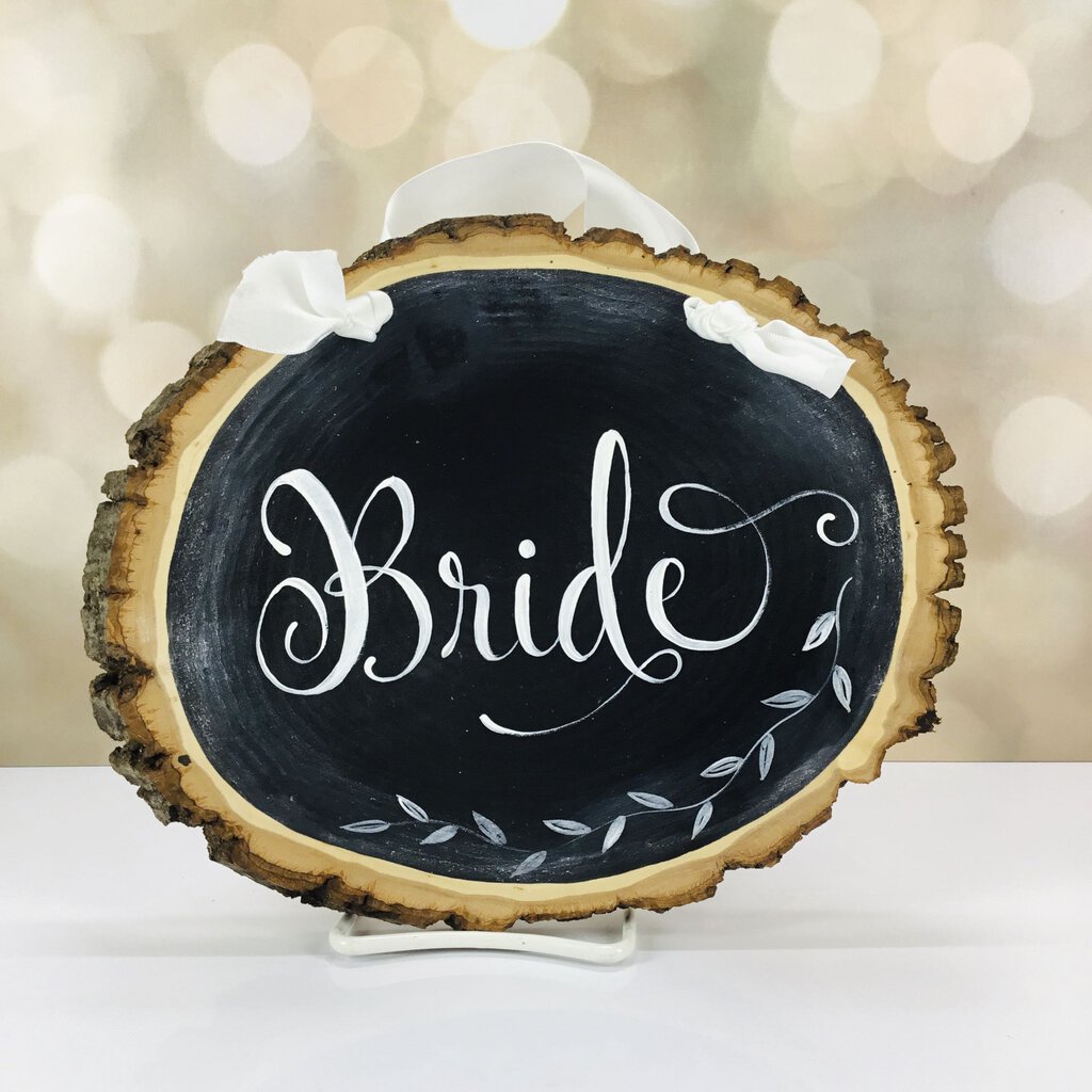 CUSTOM BRIDE CHAIR SIGN, WEDDING PHOTO PROP