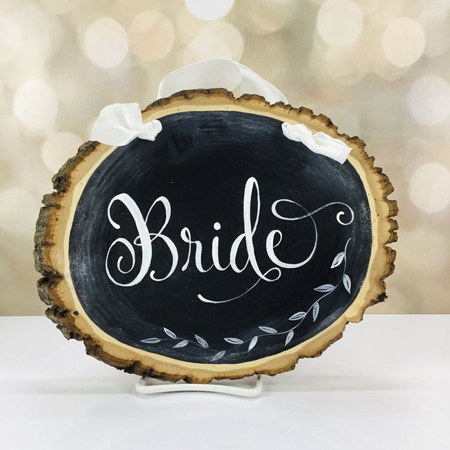 CUSTOM BRIDE CHAIR SIGN, WEDDING PHOTO PROP