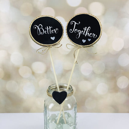 BETTER TOGETHER WEDDING CENTERPIECE, PHOTO PROP