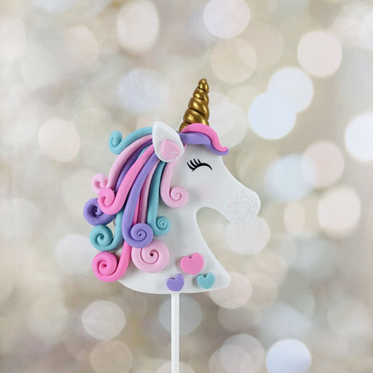 unicorn head cake topper