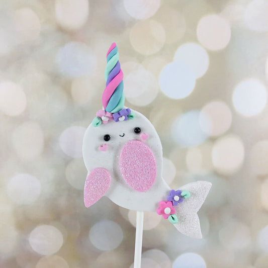 narwhal cake topper