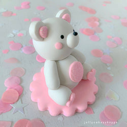BABY BEAR CAKE TOPPER FOR GIRL - view 3