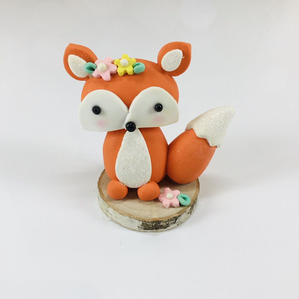 WOODLAND FOX GIRL CAKE TOPPER