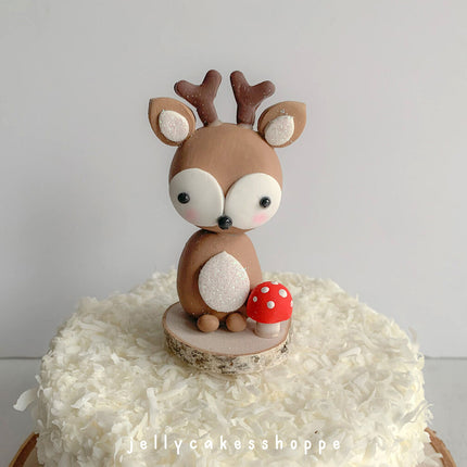 WOODLAND DEER BOY CAKE TOPPER