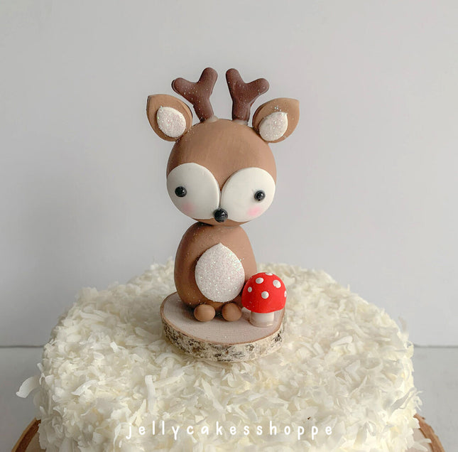 WOODLAND DEER BOY CAKE TOPPER