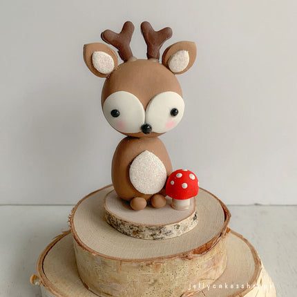 WOODLAND DEER BOY CAKE TOPPER