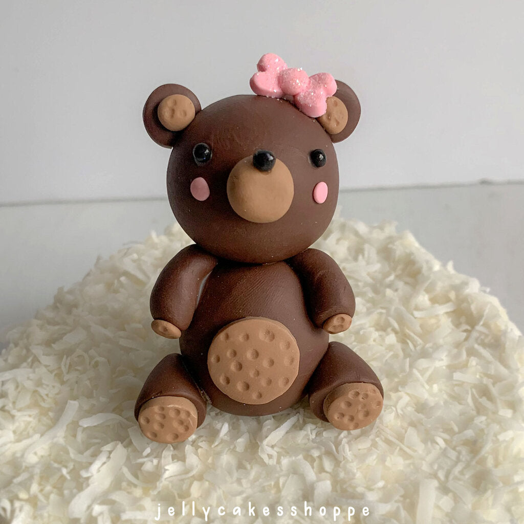 BABY BEAR GIRL CAKE TOPPER