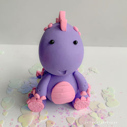 BABY DINOSAUR CAKE TOPPER FOR GIRL - view 1