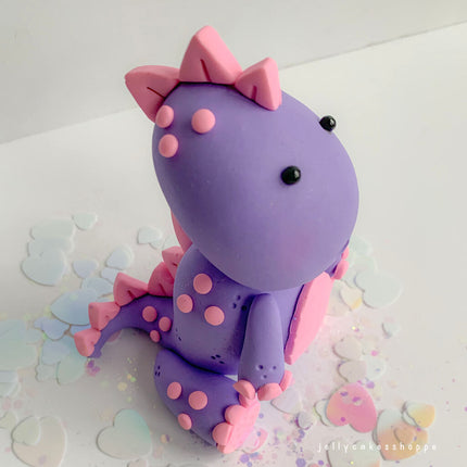BABY DINOSAUR CAKE TOPPER FOR GIRL