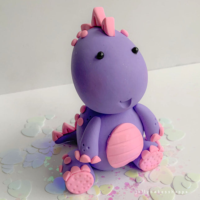 BABY DINOSAUR CAKE TOPPER FOR GIRL