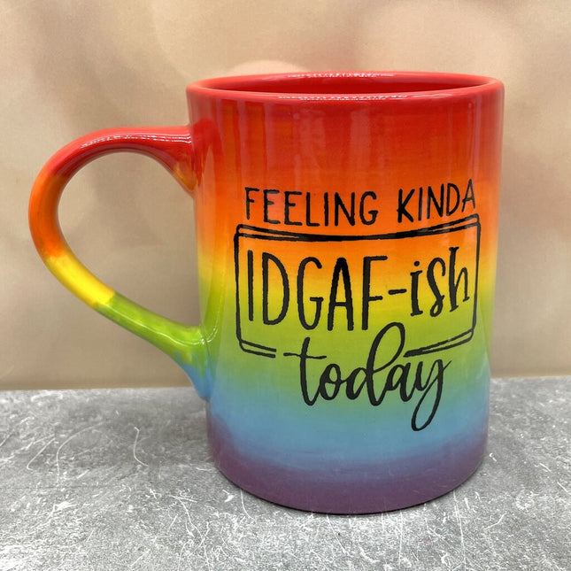Rainbow Mug IDGAF