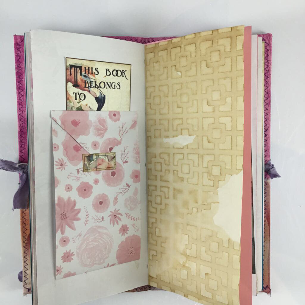 Flamingo Vacation handmade journal