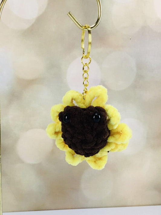 Brown Eyed Susan Froggy Flower Keychain
