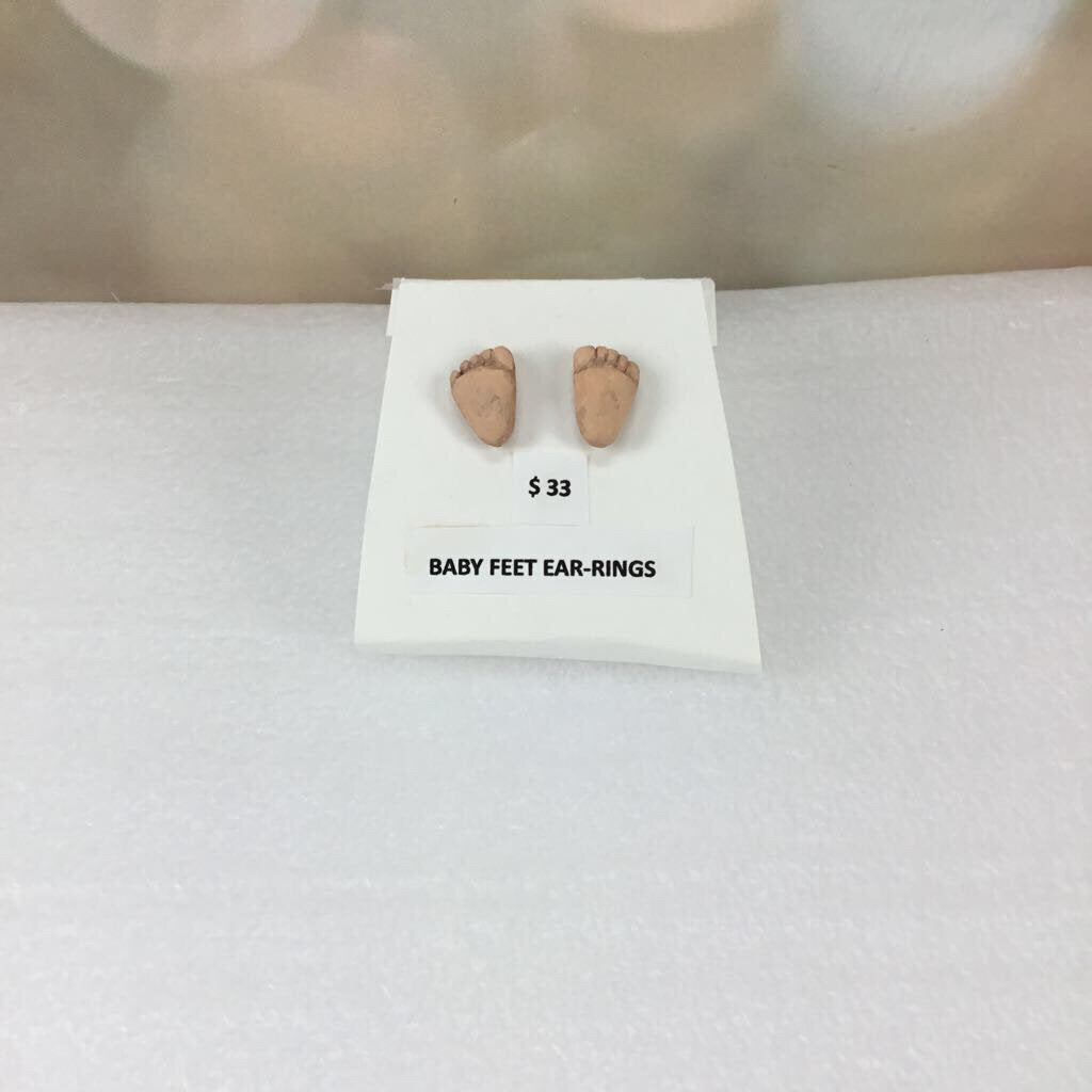 Baby Feet stud EarRings (actual size 10 week old baby.:)