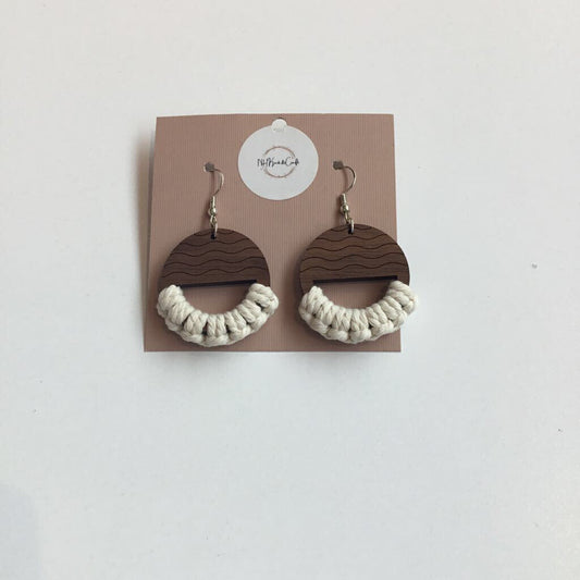 Natural Half Circle Wave Earrings